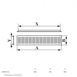 ERA ZALUZINA 4810DP Al SILVER (480x100 mm)