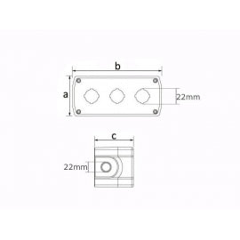 KUTIJA ZA TASTER 3 Bx3-22 (ZUTO/CRNA)