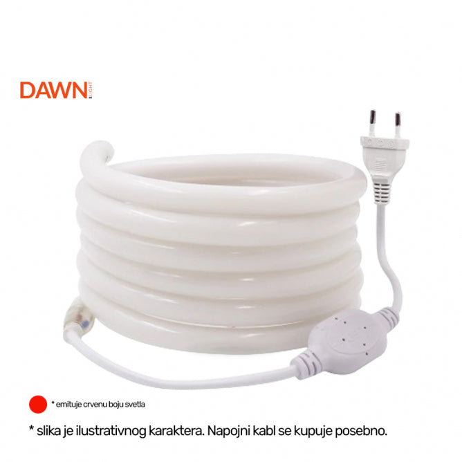 LED NEON FLEX KL-2835-120-CRVENO 220V IP65 (100met,7W/met, o14mm)