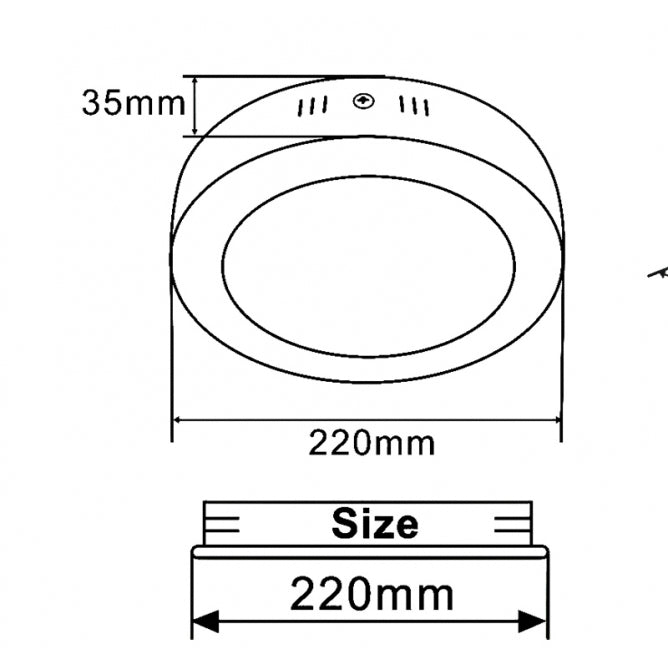 LED PANEL KA-C5 18W 6500K CRNI