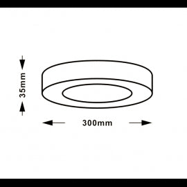 LED PANEL N/Z KNC5-24W 6500K CRNI