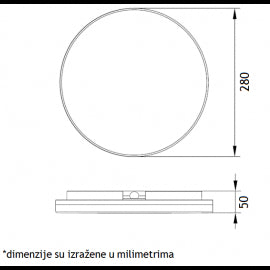 LED PLAFONJERA LE512 SENZOR/PANIK 18W/1W 4000K IP54