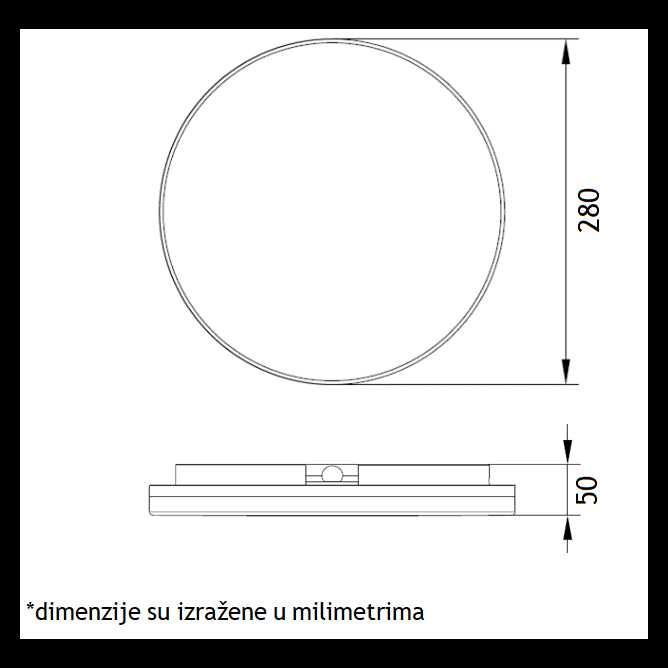 LED PLAFONJERA LE512 SENZOR/PANIK 18W/1W 4000K IP54