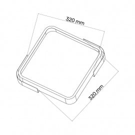 LED PLAFONJERA EL1671 K 16W 3000K CRNA/BELA