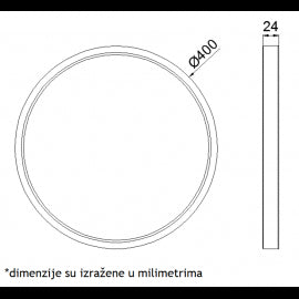LED PLAFONJERA GALAXY 5 36W 4000K BELA