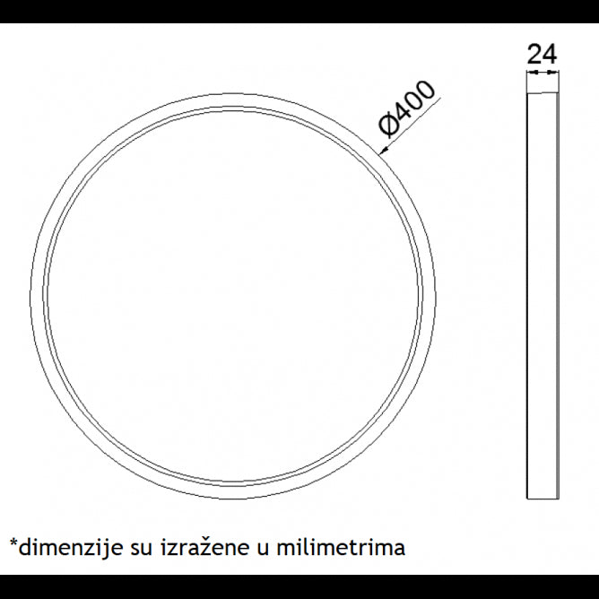 LED PLAFONJERA GALAXY 5 36W 4000K BELA