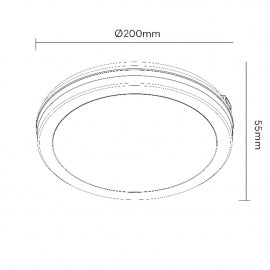 LED PLAFONJERA X09-200-15W 3000/4000/6500K IP65 DRVO