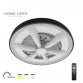 LED PLAFONJERA YL-FAN-G001 48W 2700K/4000K/6500K CRNA DIMABILNA