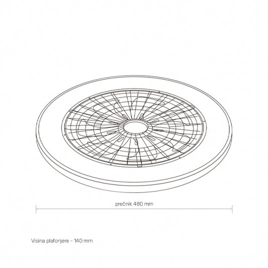 LED PLAFONJERA YL-FAN-G010 48W 3000K/4000K/6500K DRVO DIMABILNA