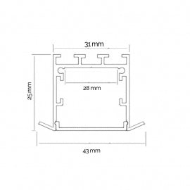 LED PROFIL LL-ALP017-R KOMPLET SIVI TR