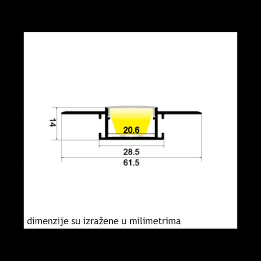 LED PROFIL LR6124 2M
