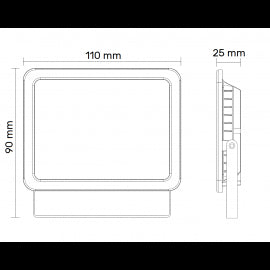 LED REFLEKTOR BR-FL10W-04A2 CRNI