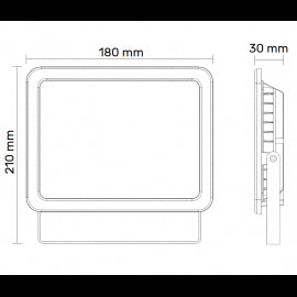 LED REFLEKTOR BR-FL50W-04A2 CRNI