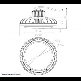 LED REFLEKTOR HB07-100W-4000K-IP65