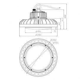 LED REFLEKTOR HB07-150W-4000K-IP65