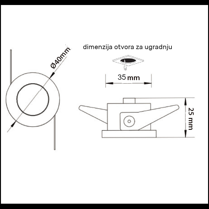 LED ROZETNA L1030-3 OKRUGLA 3W 4000K BELA
