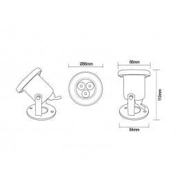 LED SPOT HX-UW85-9W RGB