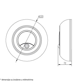 LED SVETILJKA BL10 OKRUGLA 20/15/10W CCT IP65 SENZOR BELA/SIVA