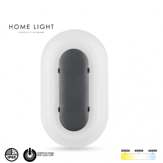 LED SVETILJKA BL8 ELIPSA 18/15/10W CCT IP65 BELA/SIVA