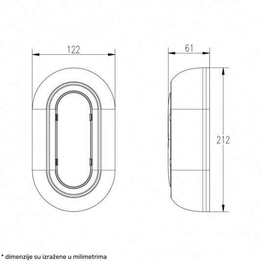 LED SVETILJKA BL8 ELIPSA 18/15/10W CCT IP65 BELA/SIVA