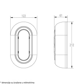 LED SVETILJKA BL8 ELIPSA 18/15/10W CCT IP65 BELA/SIVA