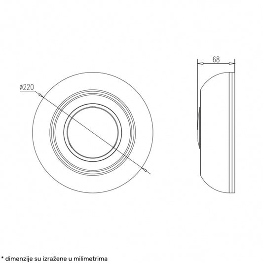 LED SVETILJKA BL9 OKRUGLA 20/15/10W CCT IP65 BELA/SIVA