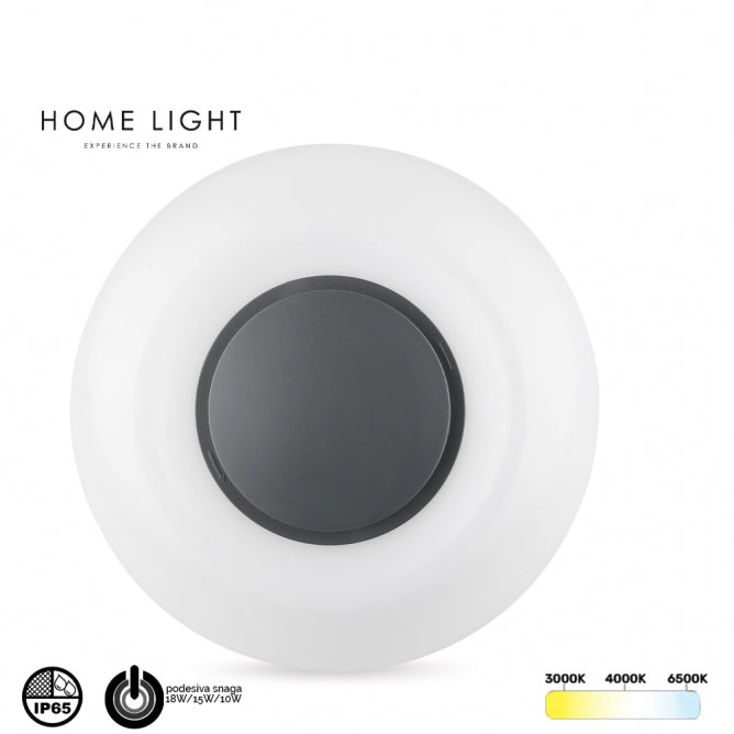 LED SVETILJKA BL9 OKRUGLA 20/15/10W CCT IP65 BELA/SIVA