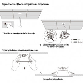 LED SVETILJKA JM-031 DIM. 8W CCT 60° BELA