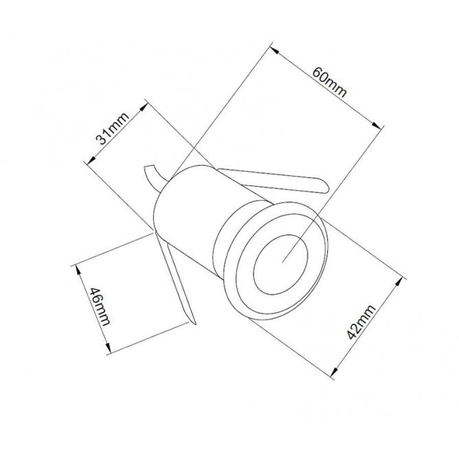 LED SVETILJKA JM-045 PODNA 3W 3000K IP67 NIKL/HROM