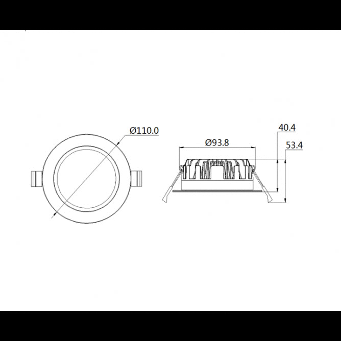LED SVETILJKA L6540-15 PLAFONSKA 4000K 12W 90° IP65 BELA