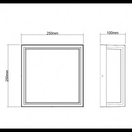 LED SVETILJKA W13255 20W 4000K IP54 CRNA