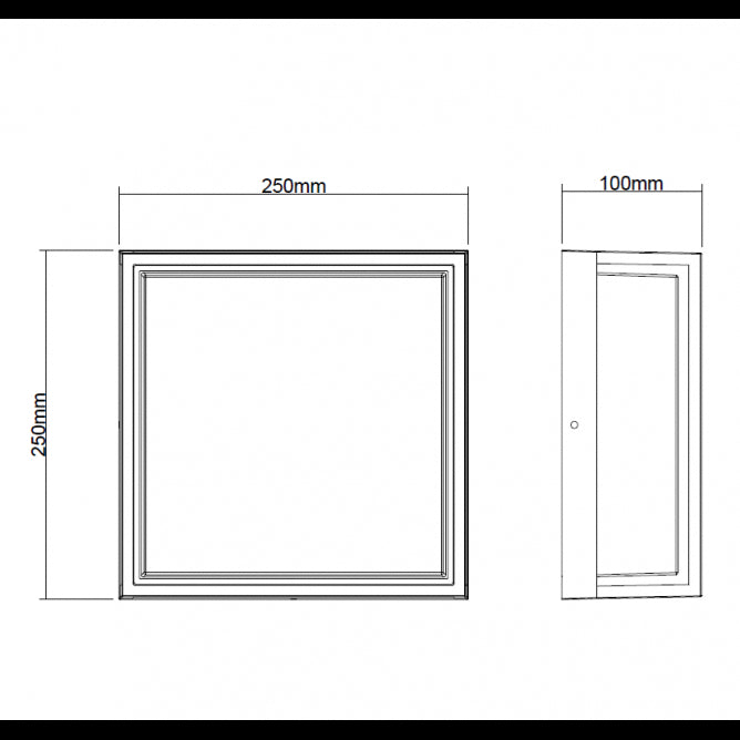 LED SVETILJKA W13255 20W 4000K IP54 CRNA