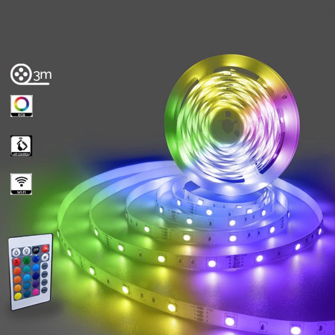 LED TRAKA KU-5050-30 RGB 12V IP20 WIFI SET(3met, 15W)