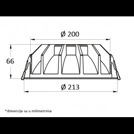 LED UGRADNA SVETILJKA 118001-8 40W 4000K