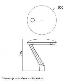 LED ULICNA SVETILJKA GSL09B 60W 4000K 8400lm IP65 RAL9006