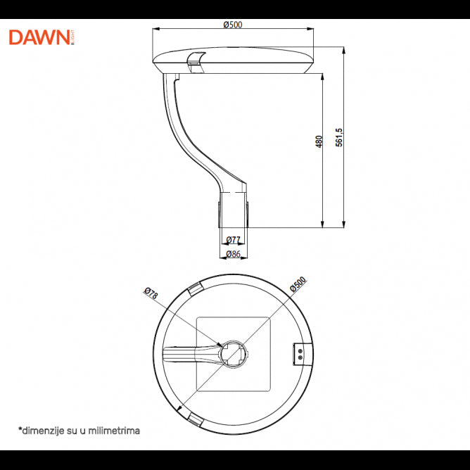LED ULICNA SVETILJKA GSL09S 60W 4000K 7800lm IP66