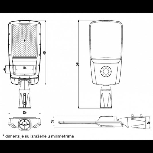 LED ULICNA SVETILJKA RX-H 100W 4000K