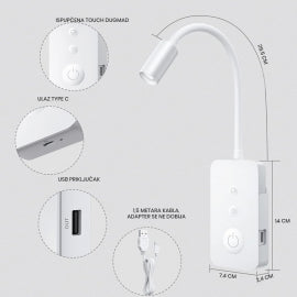 LED ZIDNA SVETILJKA ELY00X-1 BELA