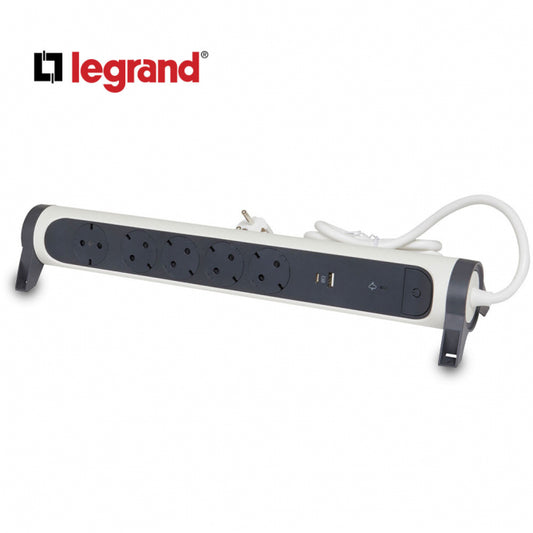 LG 694510 PRODUZNI BLOK SA UPZ 5X2P+E 1XUSB-A 1XUSB-C 1.5M (BELA/T.SIVA)