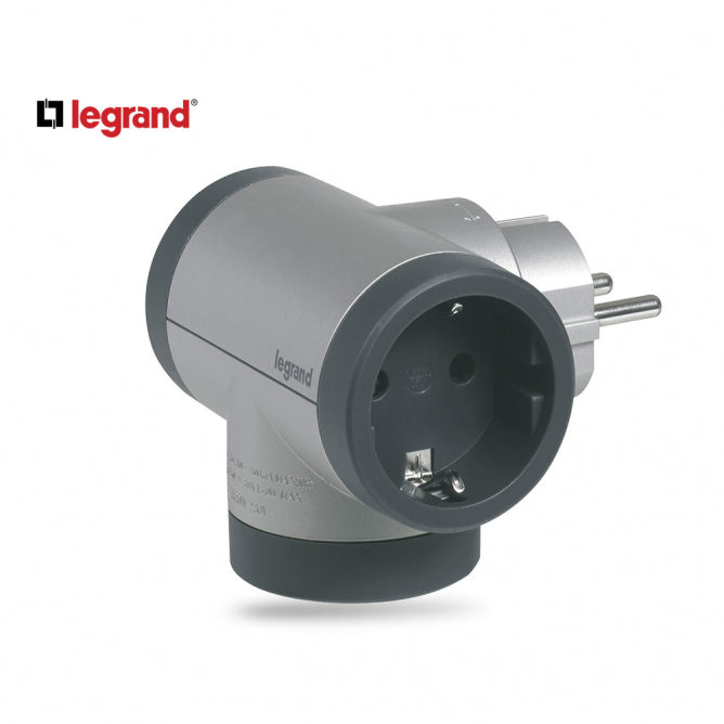 LG 694524 ADAPTER ROTIRAJUCI 2X2P+E 1XUSB-A 1XUSB-C (ALU/T.SIVA)