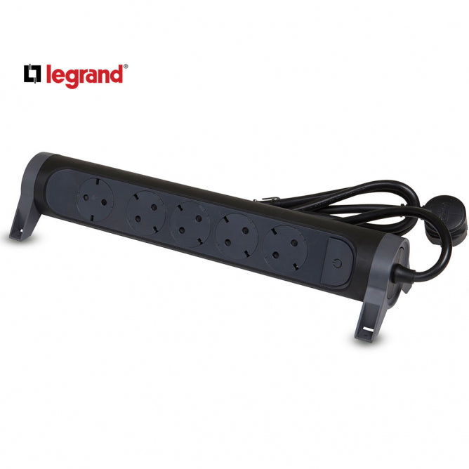 LG 694532 PRODUZNI BLOK 5X2P+E 1.5M (CRNA/T.SIVA)