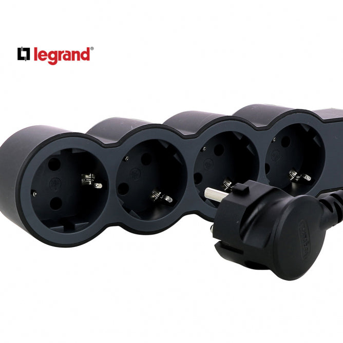 LG 694553 PRODUZNI BLOK 4X2P+E 1.5M (CRNA/T.SIVA)