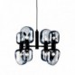 LUNA 105 LUSTER 8*E14 BLACK/SMOKED GLASS