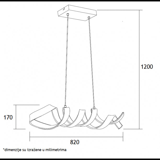 LUNA 147 LUSTER 54W 3000K BELA