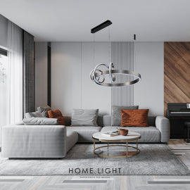 LUNA 230 LUSTER 61W 3000K SIVA/CRNA