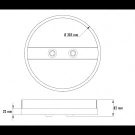 LUNA 233 PLAFONSKA SVETILJKA 29W 3000K SIVA/ZLATO