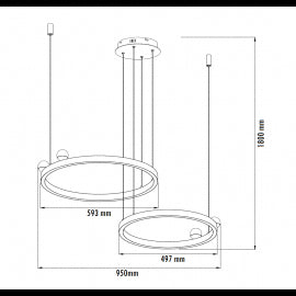 LUNA 234 LUSTER 78W 3000K SIVA/ZLATO