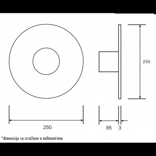 LUNA 276 ZIDNA LAMPA 5W 3000K