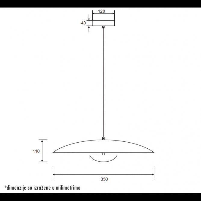 LUNA 303 VISILICA 12W 3000K
