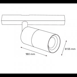 MAGNETIC REFLEKTOR LED11-20W 3000K 24° 48V DC